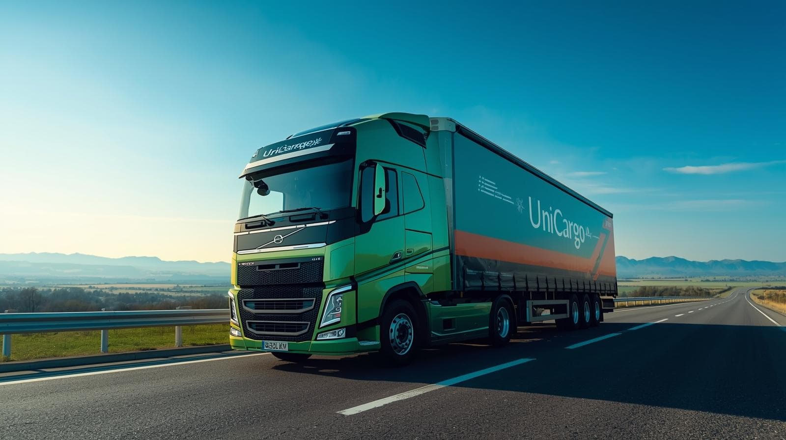 International Transport Truck on Highway